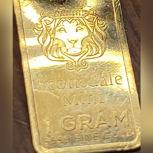 .9999 Fine 24k Solid Gold Lion Pendant - NEW Mix Metal 925 STERLING SILVER BAIL - Picture 9 of 9